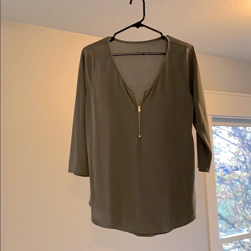 Zipper 3/4 sleeve - Picture 2 of 3